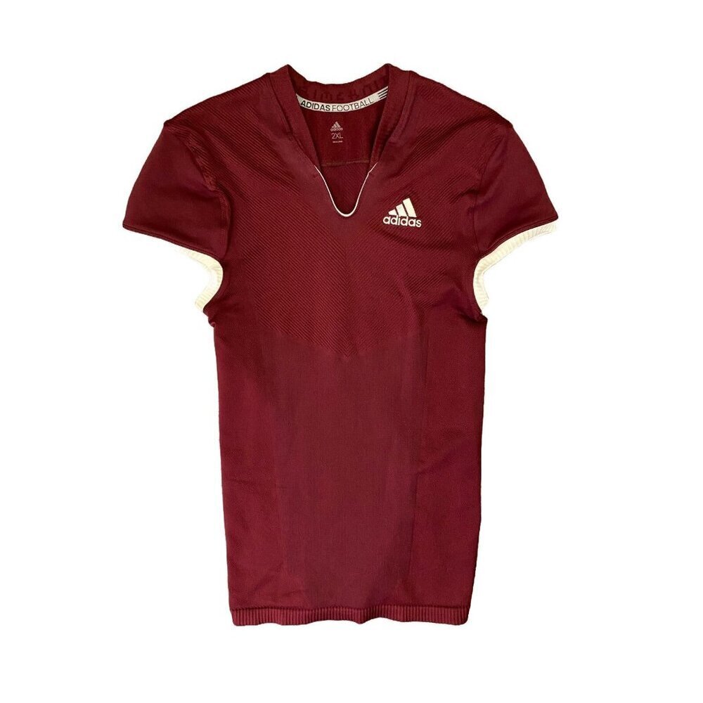 Adidas Football Jersey Burgundy White DQ3455 Men’s Size 2XL - XXL - NWOT